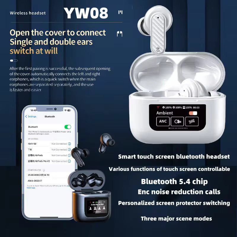 Wireless Earbuds Smart LCD Touch Screen N01